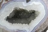 Crystal Filled Dugway Geode (Polished Half) - Utah #376193-1
